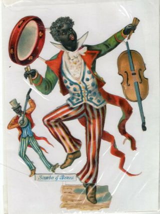 Vintage Color Diecut Sambo & Bones Black Caricatures 2