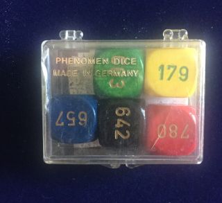 Vintage Wooden Phenomenon Dice,  Di - Ciphering Magic Trick made in Germany 3