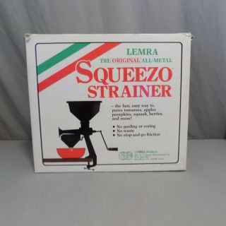 Squeezo Strainer 09101 All Metal Instructions Complete Exc