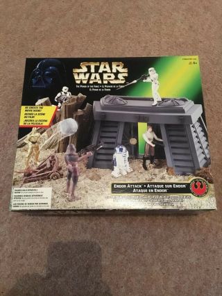 Star Wars Endor Attack The Power Of The Force Play Set (rare) Kenner 1997