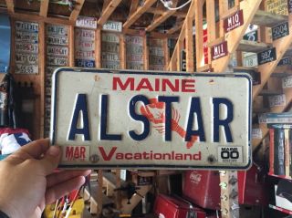 Vintage Maine Vanity License Plate Alstar Lobster Lobsta Allstar Vacationland