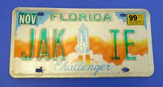 Florida License Plate Space Shuttle Challenger Jakie Collectible Nasa Car Tag 9