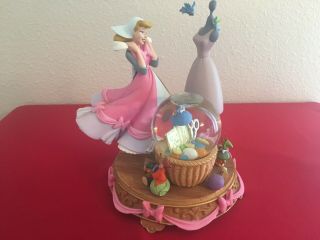 Disney Store A Lovely Dress for Cinderelly Rare Snow Globe Cinderella Pink Dress 4