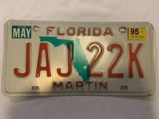 Florida | Martin | License Plate | Expired 1995 |