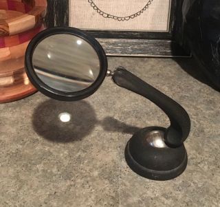 Vintage Magnifying Glass Standing Desk Table Magnifier Jewelers Tool Base Stand