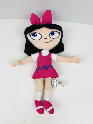 Disney Store Isabella Plush Doll Phineas & Ferb Toy Girl Pink Girlfriend 12 Inch