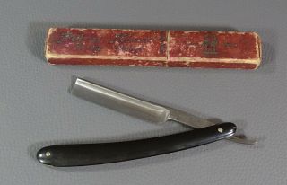 1930 Antique German Solingen Robert Klaas 78 Straight Shaving Razor Blade W/box
