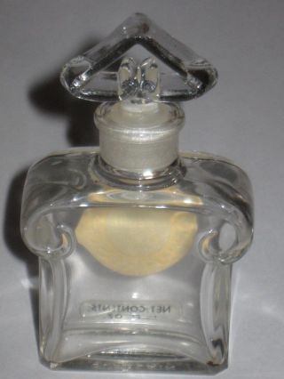Vintage Guerlain Baccarat Style Perfume Bottle L ' Heure Bleue 1/2 OZ 3 
