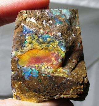 122 Gram Boulder Opal Rough Chunk - Australia Cabbing Material