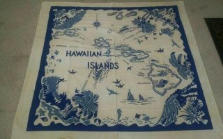 Vintage Map Of Hawaii Tablecloth
