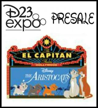 Disney D23 2019 Dsf Dssh The Aristocats Marie Cats Le 400 Marquee Pin Pre -