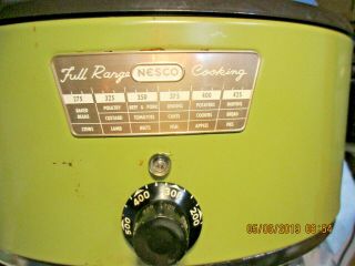 Vintage Nesco Oval Electric Roaster Removable Metal Liner - Lid - Rack - Pre Crock Pot 2