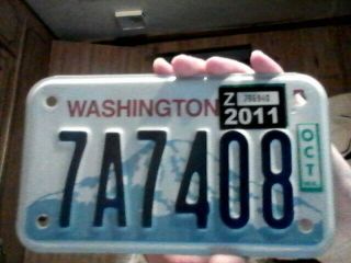 2011 Washington Motorcycle License Plate