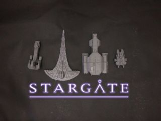 3d Printed Kit Of Starships From Stargate (prometheus,  Destiny,  Deadalus,  Traveler)
