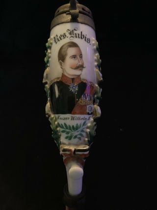 German Prussian Antique Porcelain Pipe Wilhelm Ii Kaiser Regimental Rare Wwi |