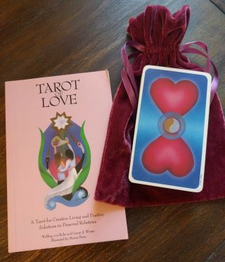Rare Tarot Of Love Deck & Book Set Rose Velvet Bag AgmÜller Complete Lovely