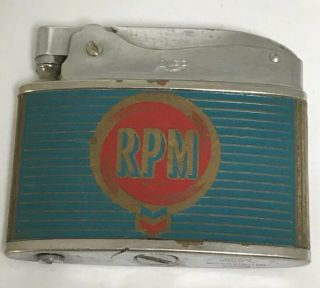 Vintage Rpm Chevron Gas Oil Cigarette Lighter Flat Advertising Collectible Item