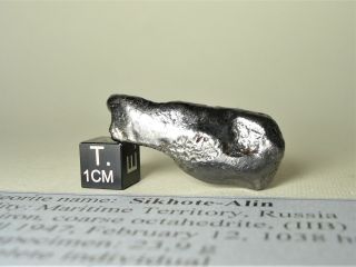 meteorite Sikhote - Alin,  Russia,  complete regmaglypted individual 23,  9 g 3