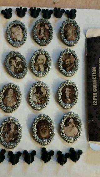 Disney Trading Pin Mystery Box Complete Set Of 12 Pins Haunted Mansion Portraits