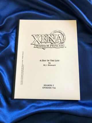 Rare Officially Licensed Authentic Xena " A Day In The Life " Script