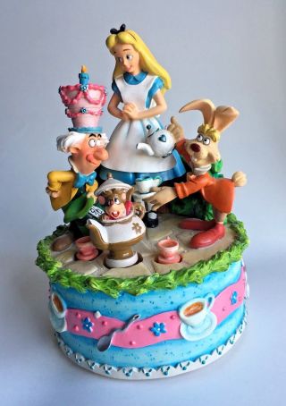 Disney Store Alice In Wonderland Merry Unbirthday Musical Figurine Early 2000 
