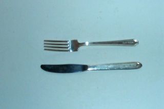 Vtg Capital Airlines 2 Pc Silverware Set - Knife & Fork
