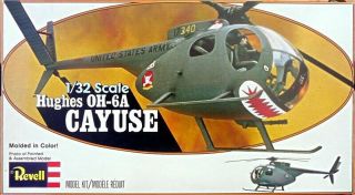 Hughes Oh - 6a Cayuse Lodela Revell Model Kit Helicopter Usa Army Vietnam Military