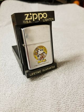 Walt Disney Productions Mickey Mouse Zippo Lighter