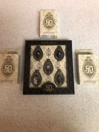 Disney Haunted Mansion 50th Anniversary Five Pin Boxed Set,  Le 500 Plus 3 Boxes