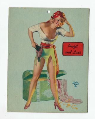 1930s Pin Up Girl Calendar Top By Earl Moran Profit And Lass 574