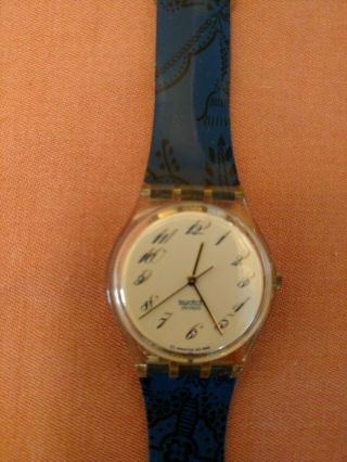 Vintage Swatch Watch,  Rare,  Water - Resistant,  Mechanics Show Through On Back