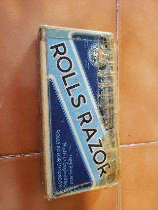 Vintage Rolls Razor Imperial No.  2 Blue Box,  Extra Blade England EXC. 3
