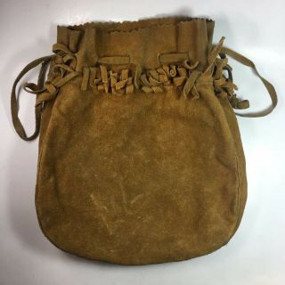 Antique Native American Cree / Woodlands / Plains Beaded Leather Medicine Bag 5