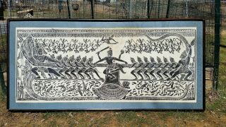 Extra Large Authentic Cambodian Temple Rubbing Angkor Wat