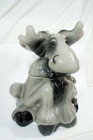 Rare Perfect Big Sky Carvers Bearfoots Grey Moose Cookie Jar By Phyllis Driscoll
