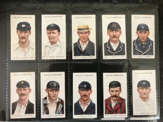 W D & H O Wills Cricketers 1908 Full Set (small " S ")