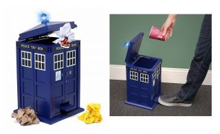 Bbc Doctor Who Collectible Giant 17 " Tall Tardis Bin With Lights & Sounds -