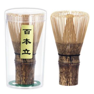 Japanese 100 Prongs Matcha Tea Ceremony Black Bamboo Whisk Chasen,  Made In Japan