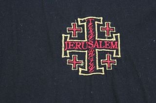 Xxl Black Embroidered Jerusalem Shirt