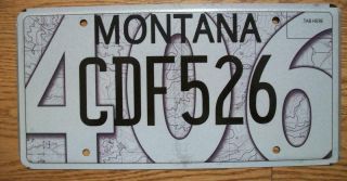 Single Montana License Plate - Cdf526 - Blackfoot Challenge 406