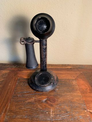 Rare Antique Old Dean Electric Co Candlestick Telephone Parts Restoration