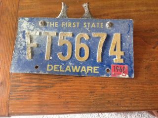 Delaware License Plate Ft5674 For Display Only Farm Truck Tag
