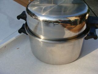 Salad Master 6 Qt Dutch Oven Stock Pot 18/8 Tri - Clad Stainless Steel W/ Dome Lid