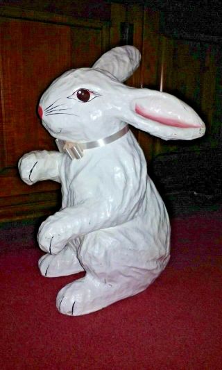 vintage large Paper Mache Rabbit Bunny Easter made in Phillipines 7