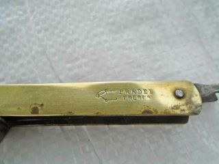 Antique 19thC PRADEL FRERES Brass & Steel 5 Bladed Fleam Surgical or Veterinary 4