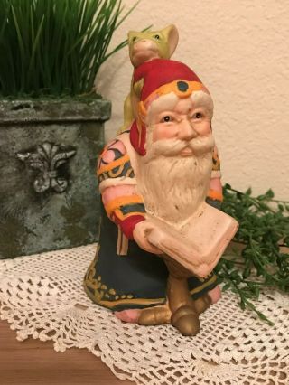 Vintage Ceramic Wizard And Baby Dragon Figurine.  Magical,  Spell Book,  Characters
