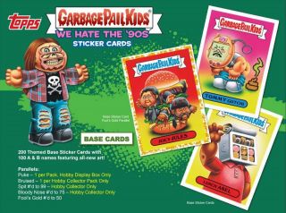2019 GARBAGE PAIL KIDS WE HATE THE 90S COLLECTOR ED BOX 24 PKS SKETCH AUTO PLATE 4
