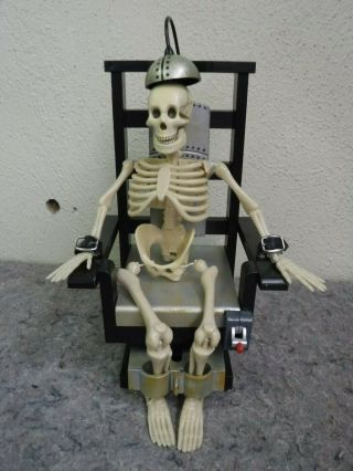 Gemmy Jolting Jack Animated Electric Chair Halloween Prop Skeleton -
