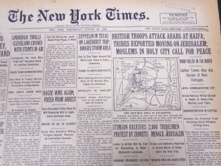 1929 August 28 York Times - British Troops Attack Arabs At Haifa - Nt 5283