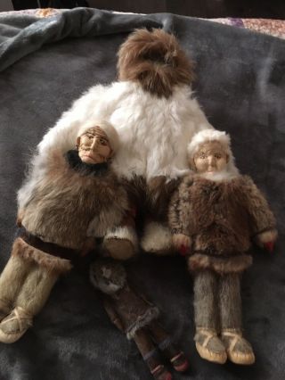 Eskimo Hand Made Dolls.  Make Offer